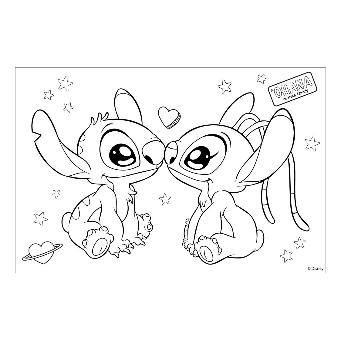 Tekenblok 23x33 cm, 40 Vel met Stickers, Sjabloon en 2 Kleurplaten