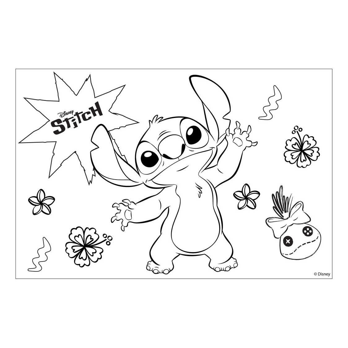 Tekenblok 23x33 cm, 40 Vel met Stickers, Sjabloon en 2 Kleurplaten