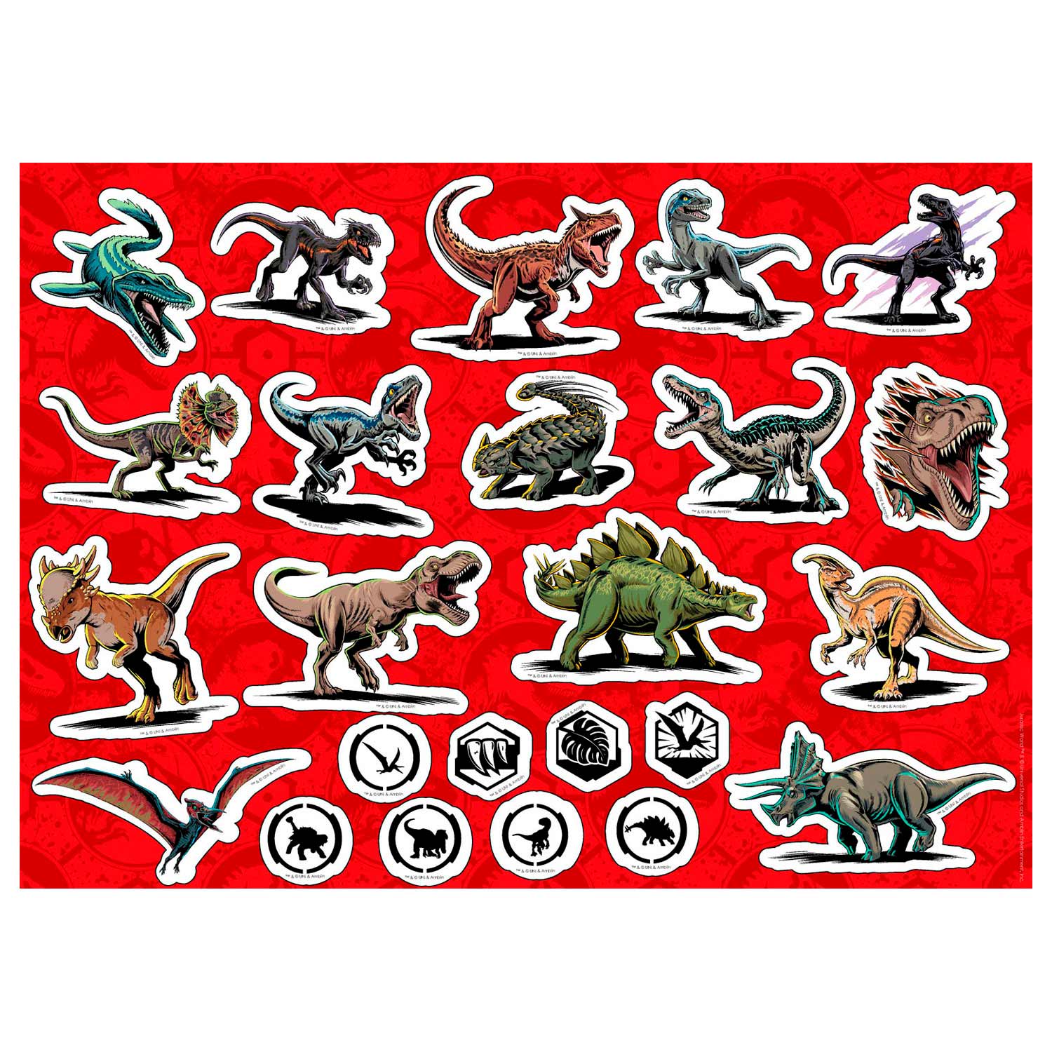 Jurassic World Schetsboek A4 + Stencils & Stickers