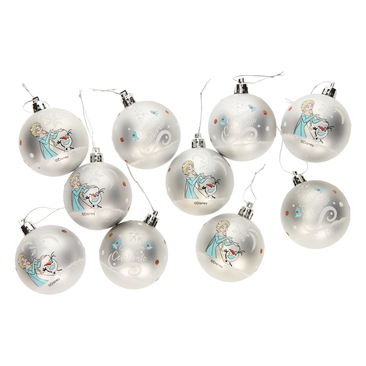 Kinder Kerstballen Frozen Zilver, 10x6cm online kopen | Lobbes Speelgoed