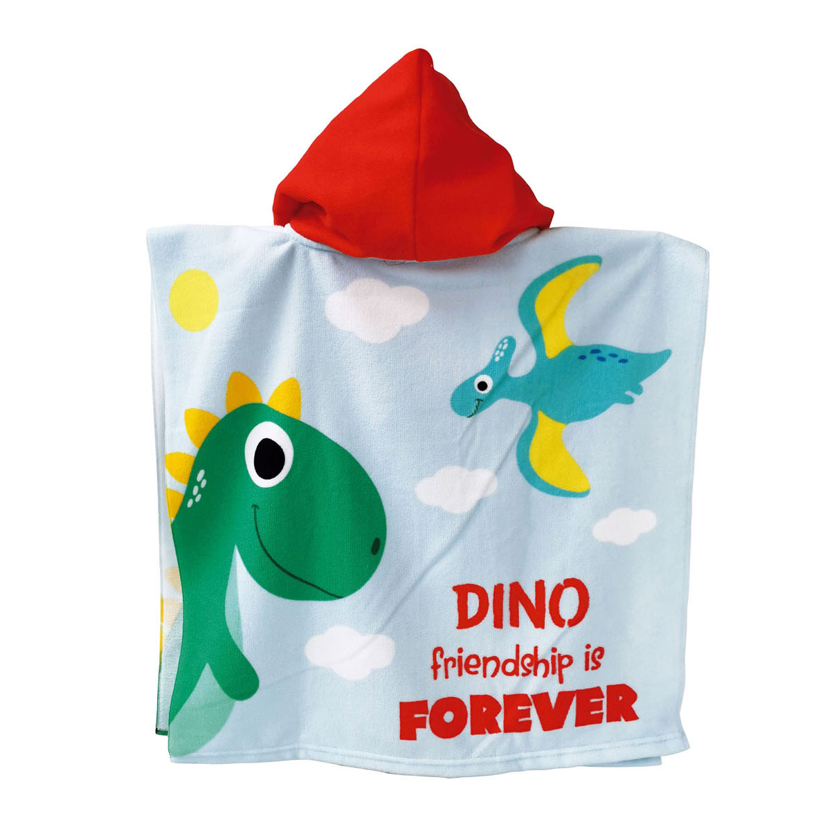 Handdoek Poncho Dino, 55x55cm