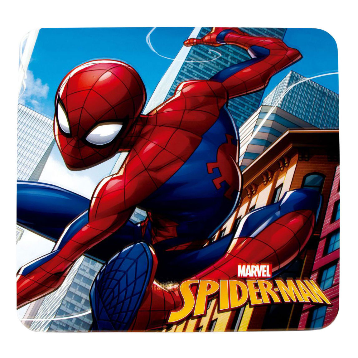 Ensemble table et chaises en bois avec deux chaises Spiderman