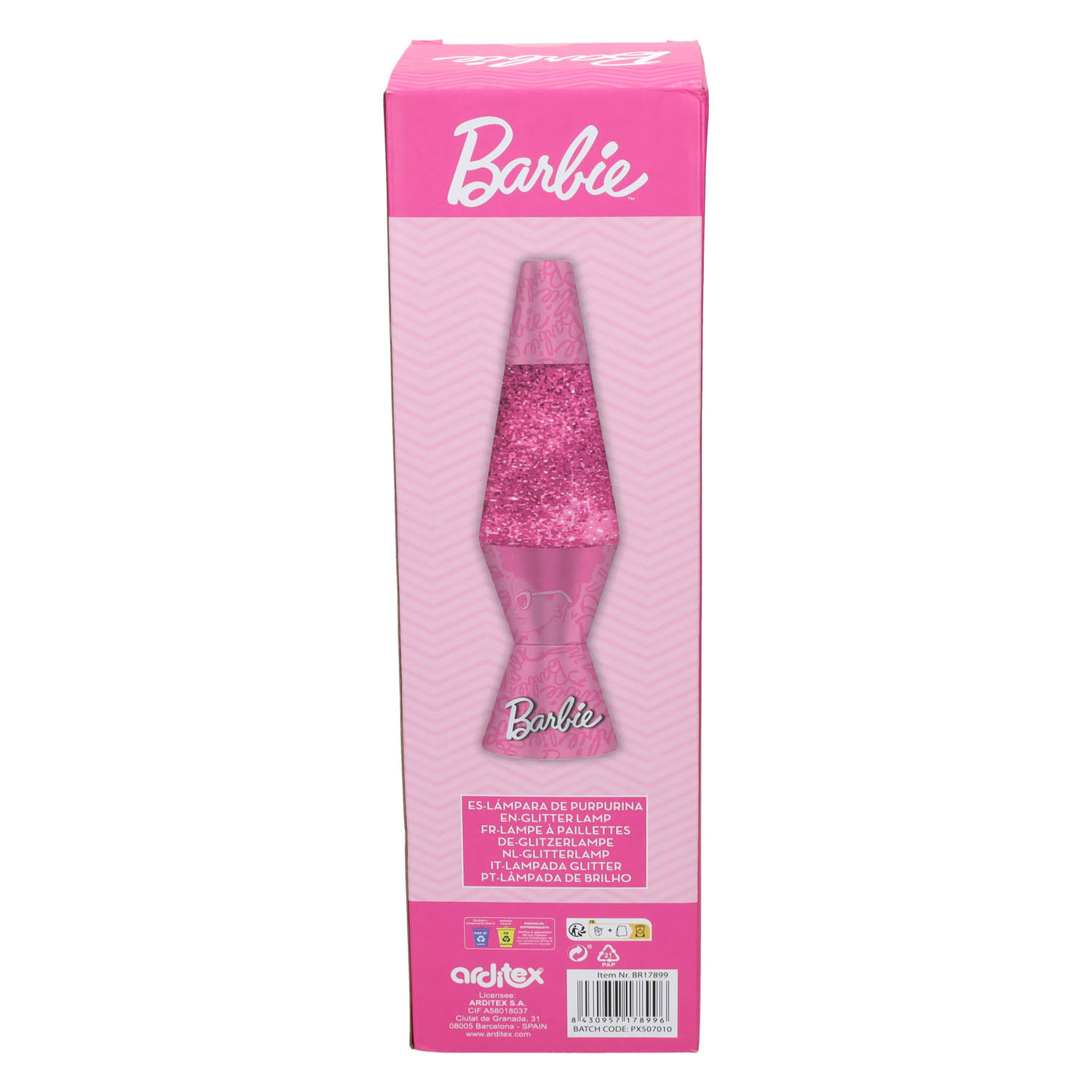 Glitzernde Lavalampe Barbie - 36 cm