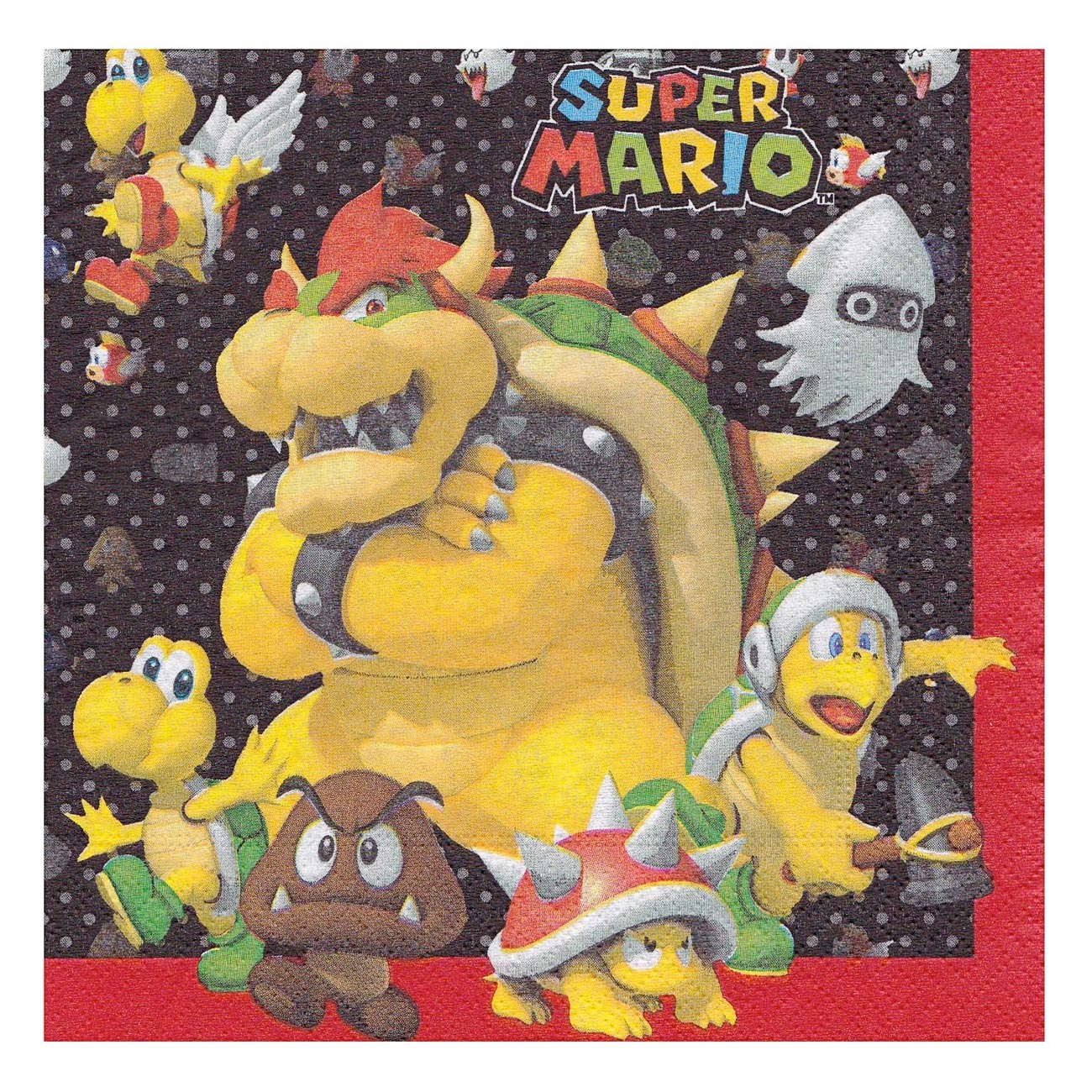 Super Mario Servietten, 20 Stück.