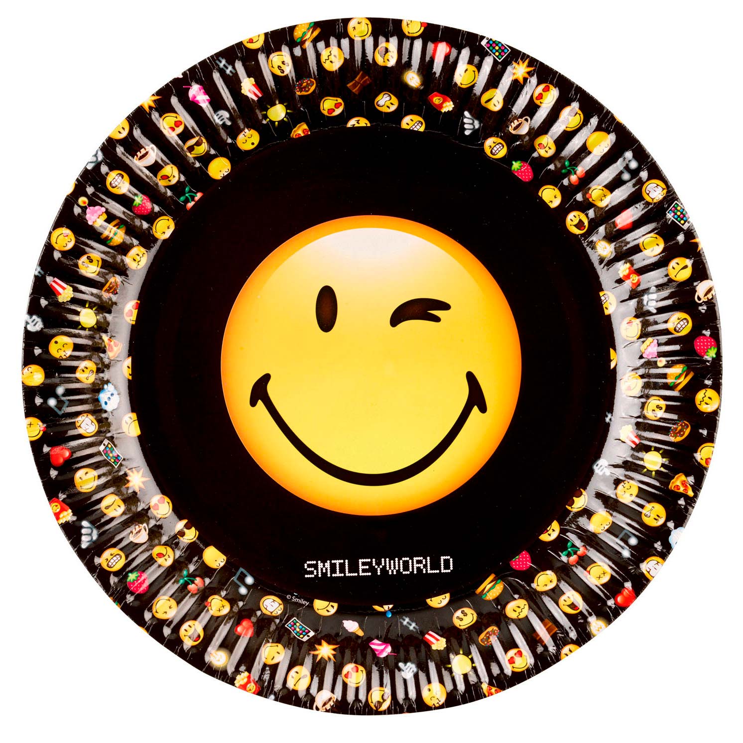 Smiley-Emoticons-Teller, 8 Stück.