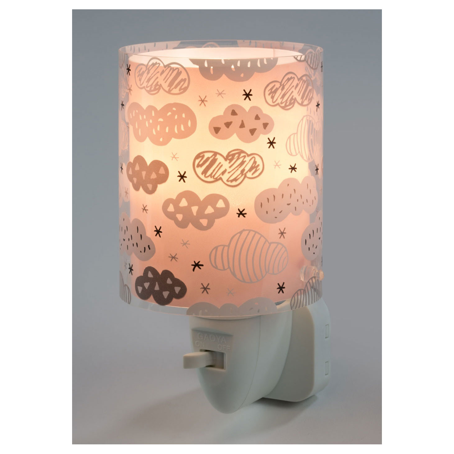 Dalber Nachtlamp LED Wolken Roze, 14cm