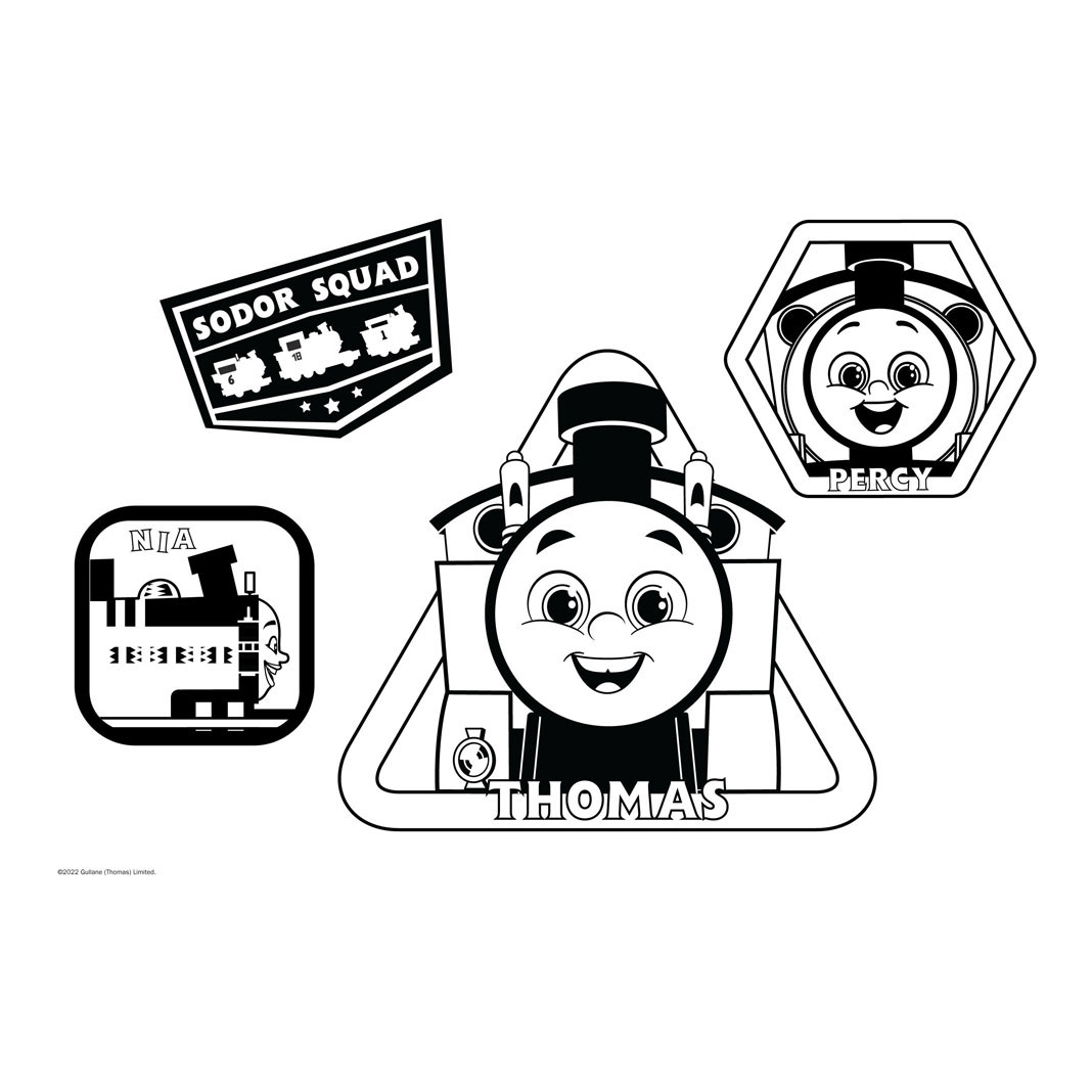 Skizzenblock „Thomas die kleine Lokomotive“ mit Malvorlagen und Vorlage