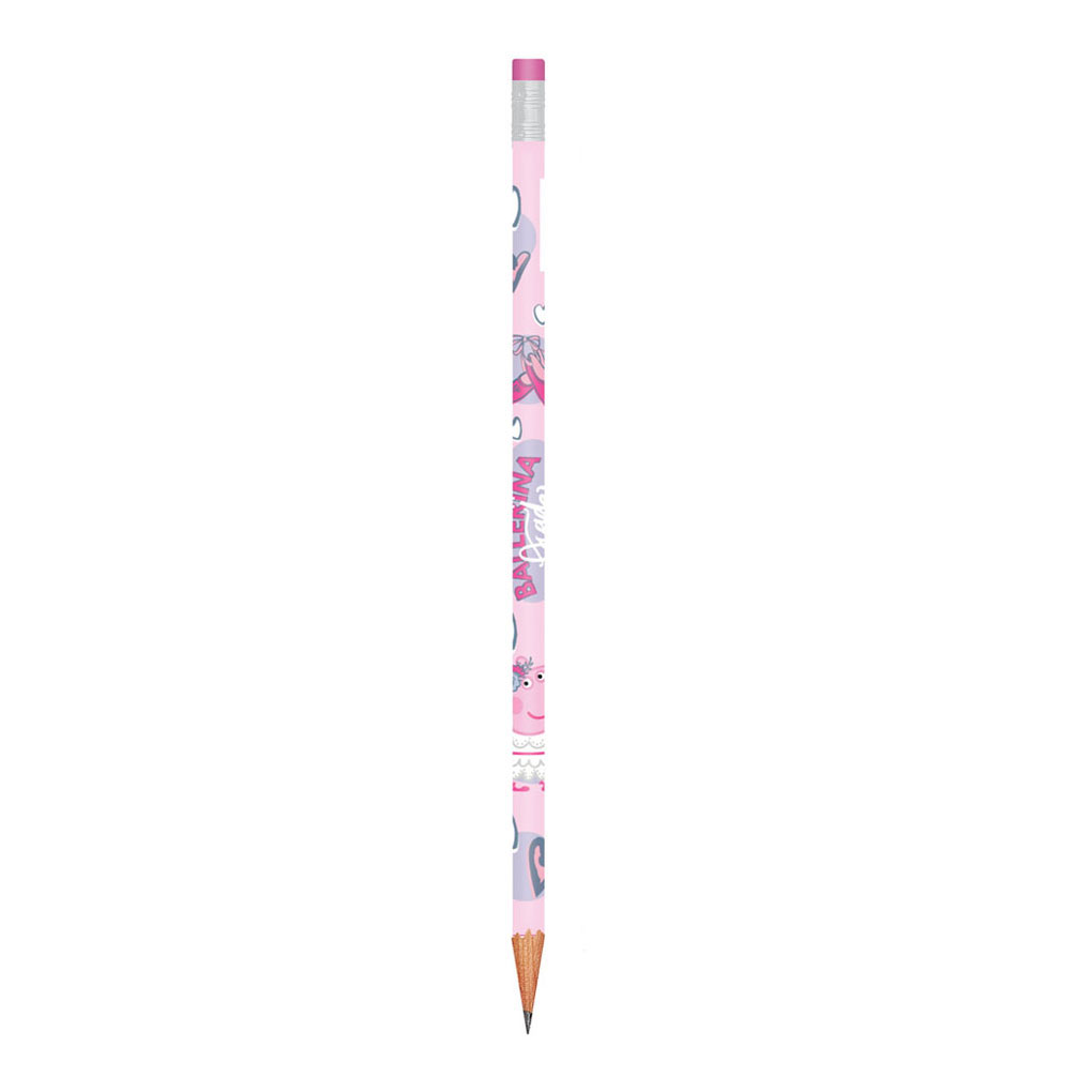 Peppa Pig Bleistifte mit Radiergummi, 6 Stück.