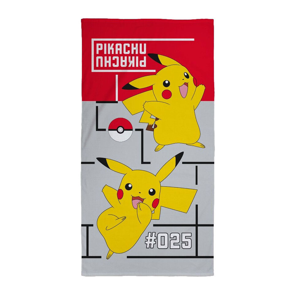 Serviette de plage Pokémon Pikachu, 70x140cm