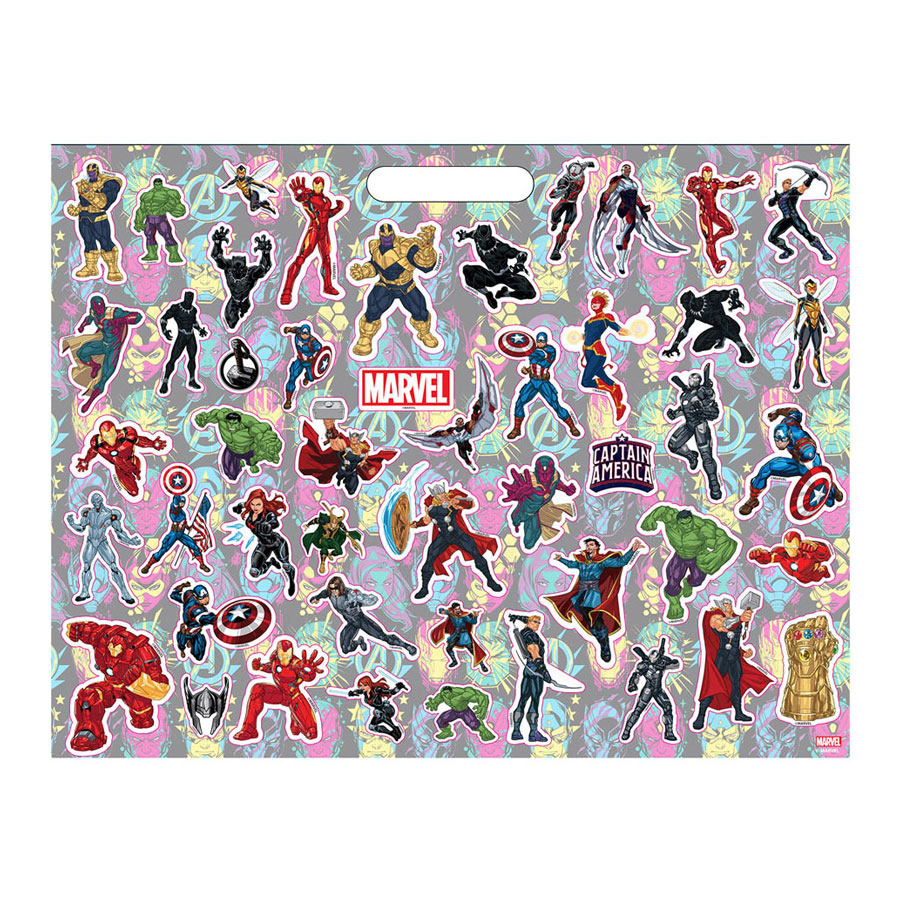 Zeichenblock Avengers mit Aufklebern und 3 Buntstiften, 40 Blatt