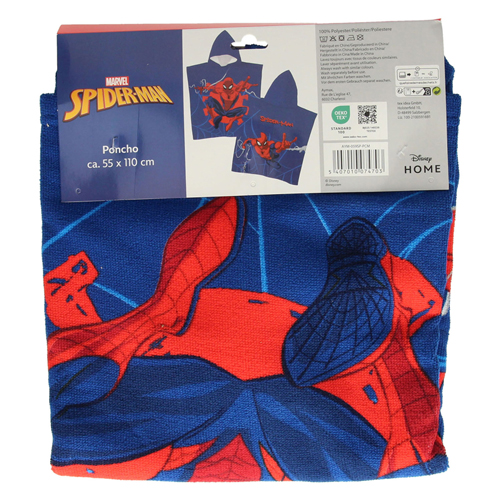 Spiderman Poncho, 55x110cm