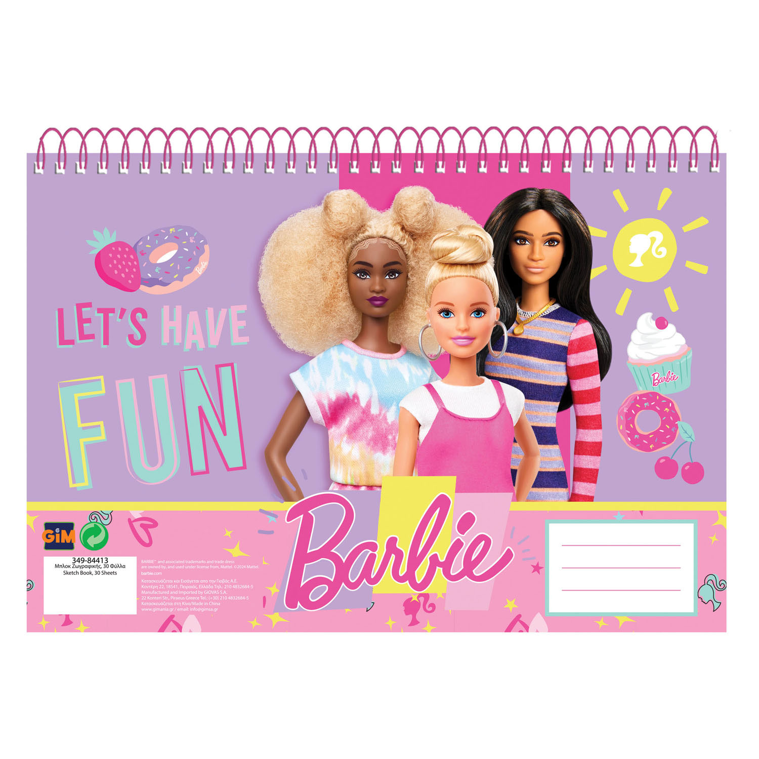 Tekenblok Barbie, 30 Vellen