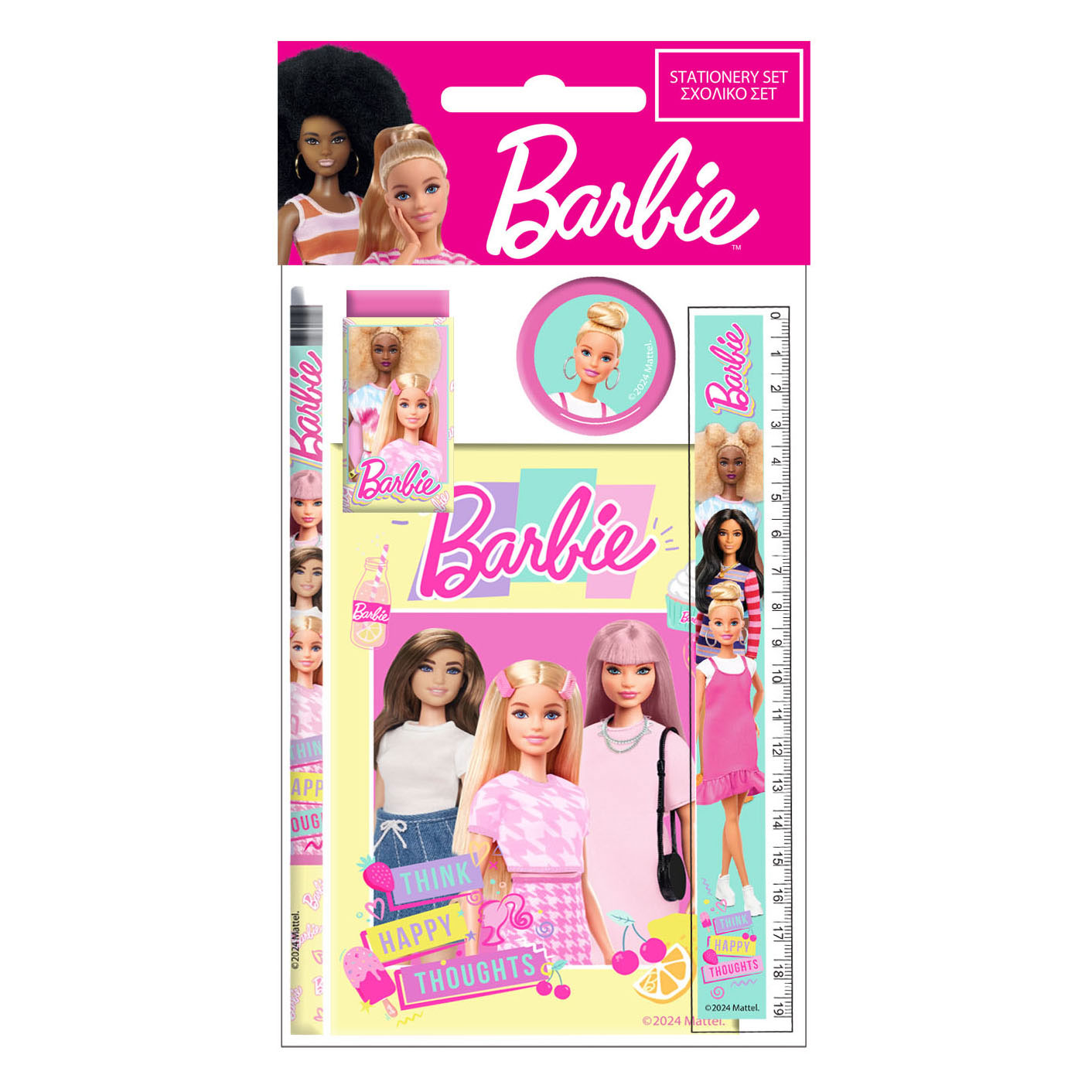 Set d'écriture Barbie, 5 pcs