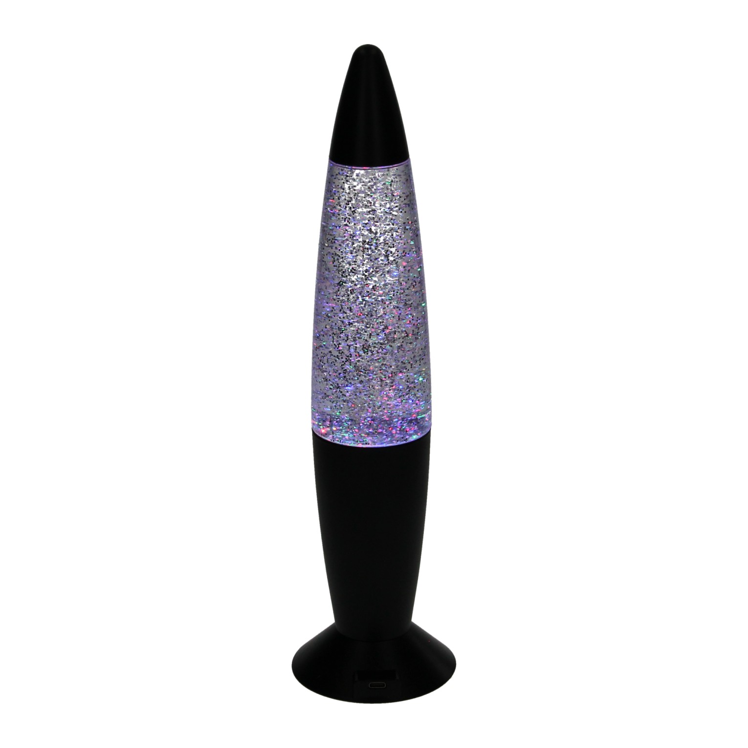 Lampe LED à paillettes changeant de couleur, 34 cm