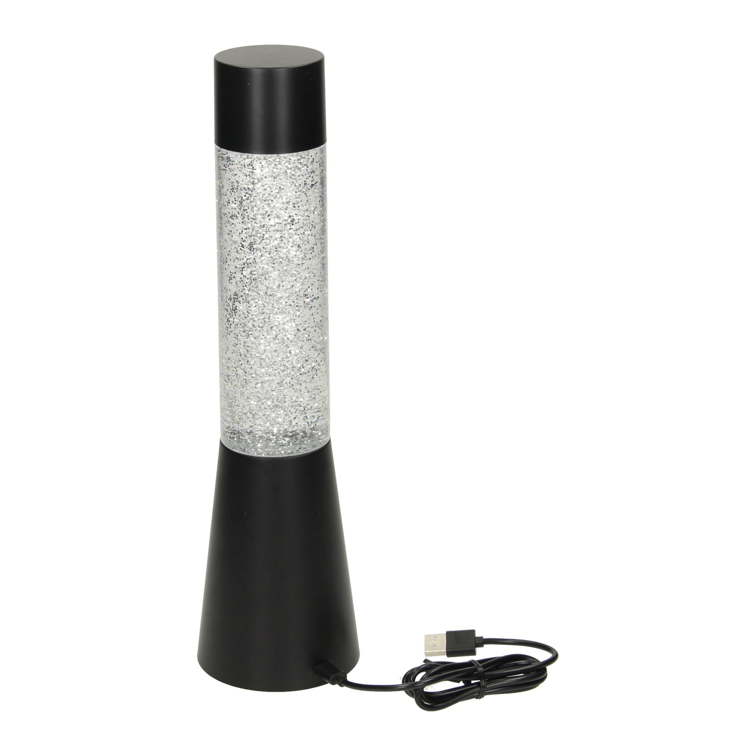 Lampe LED à paillettes changeant de couleur, 33 cm