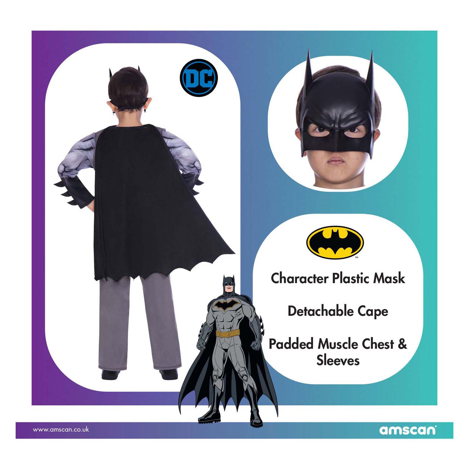 Kinderkostuum Batman - 3-4 jaar