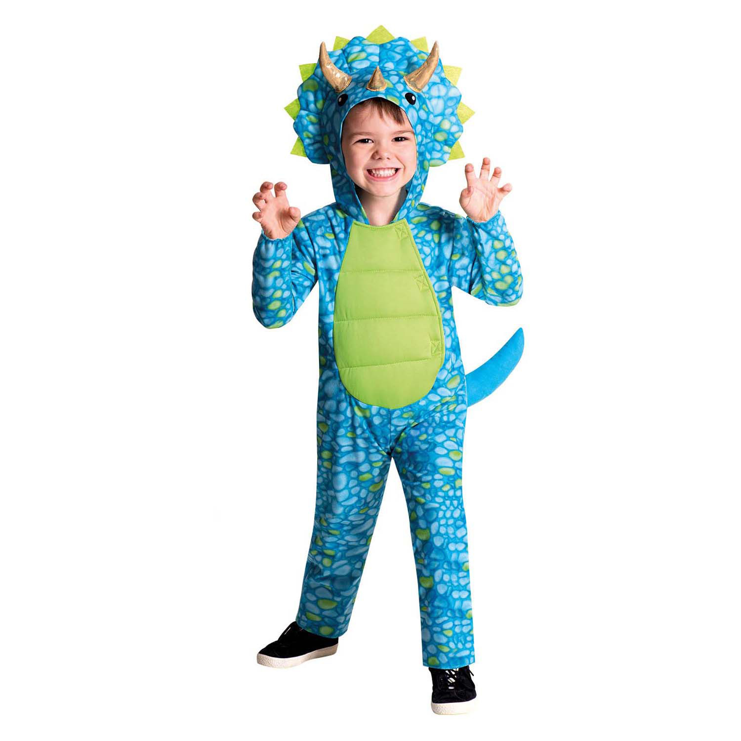 Déguisement de dinosaure bleu pour enfants de 6 à 8 ans