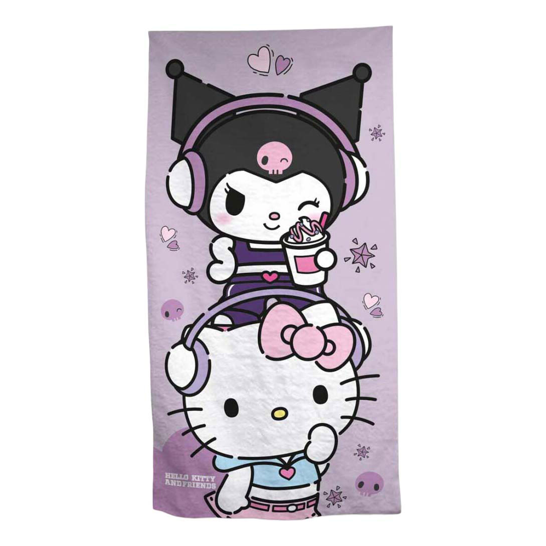 Hello Kitty & Kuromi Strandlaken - 70x140 cm
