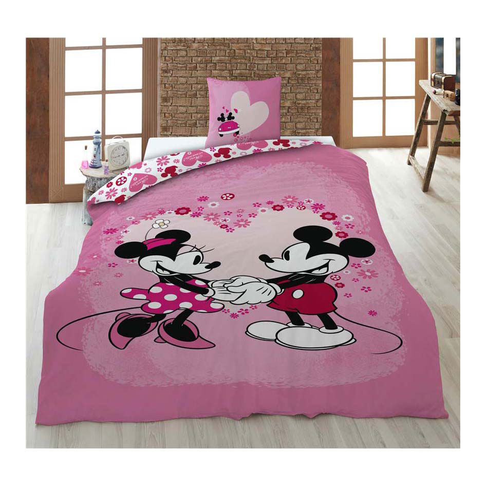 Housse de couette Mickey et Minnie - 140 x 200 cm