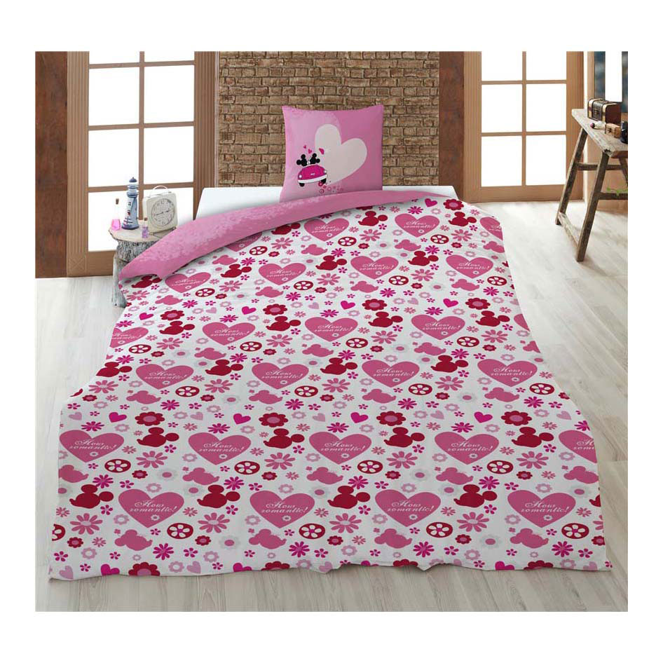 Housse de couette Mickey et Minnie - 140 x 200 cm