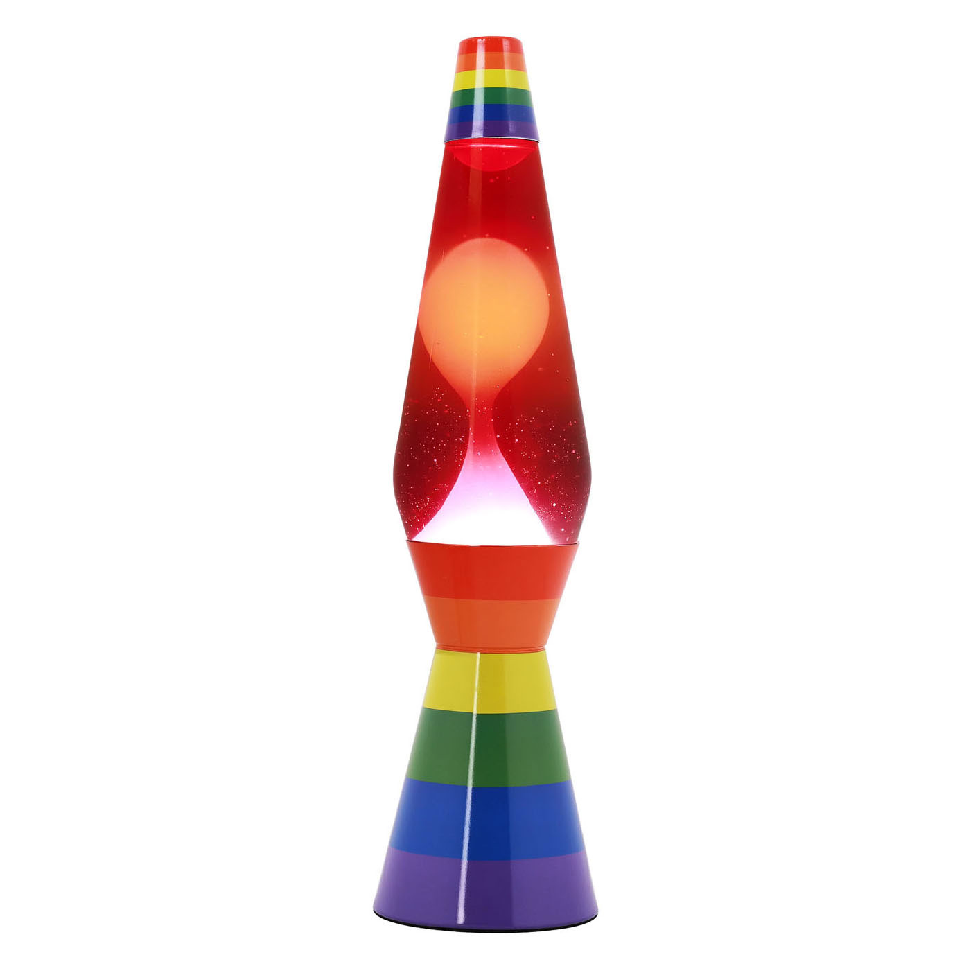 i-Total Lavalamp - Lava Lamp - Sfeerlamp - 40x11 cm - Glas/Aluminium - 30W - Love is Love - XL2185