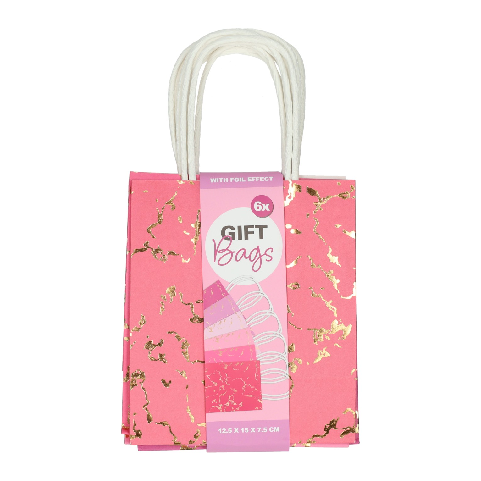 Geschenktasje Roze Goud, 6st.