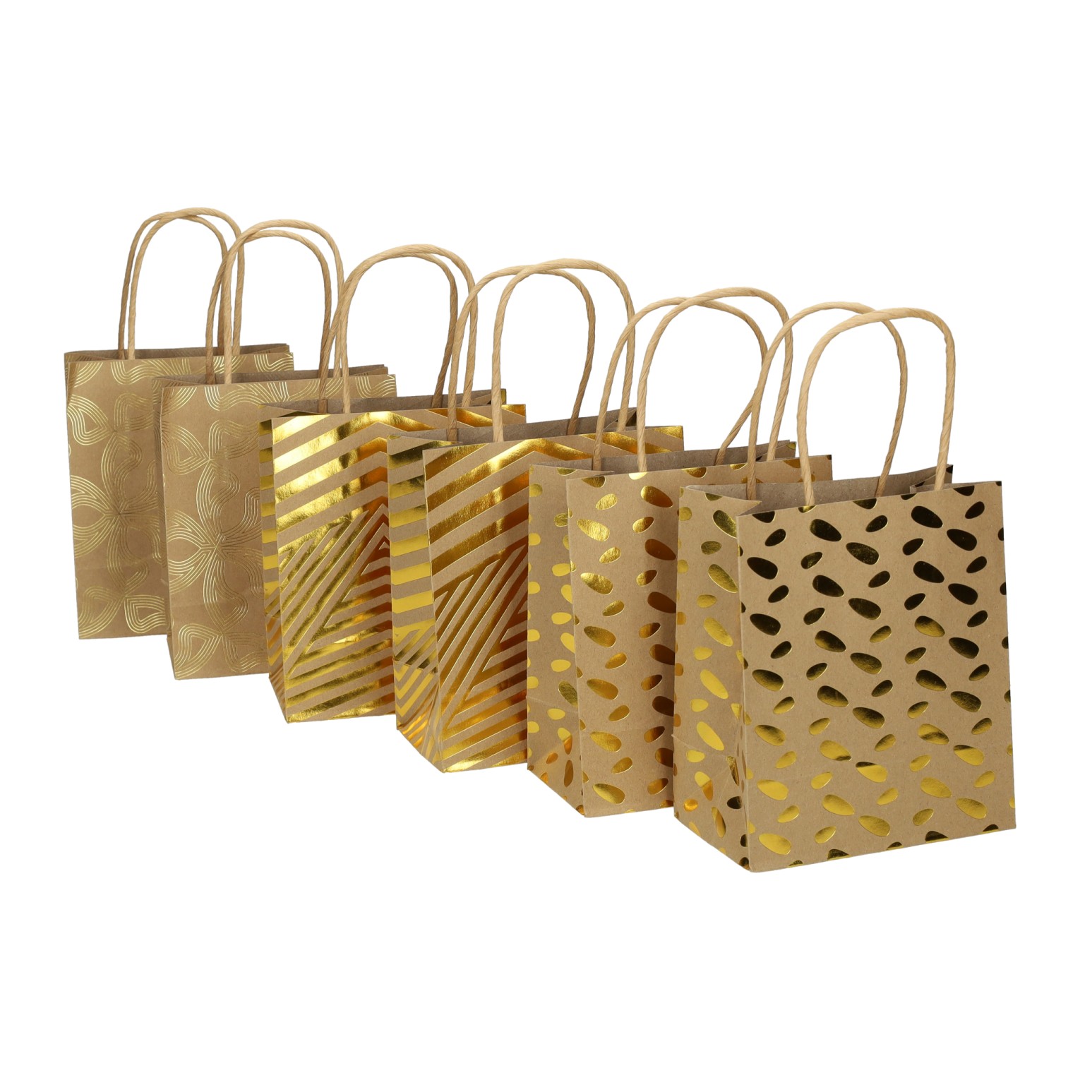 Geschenktasje Luxe Goud, 6st.