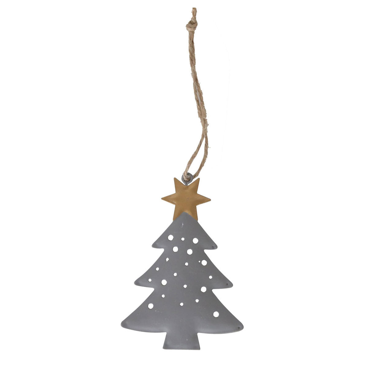 Hanger Kerstboom Metaal, 10,5cm