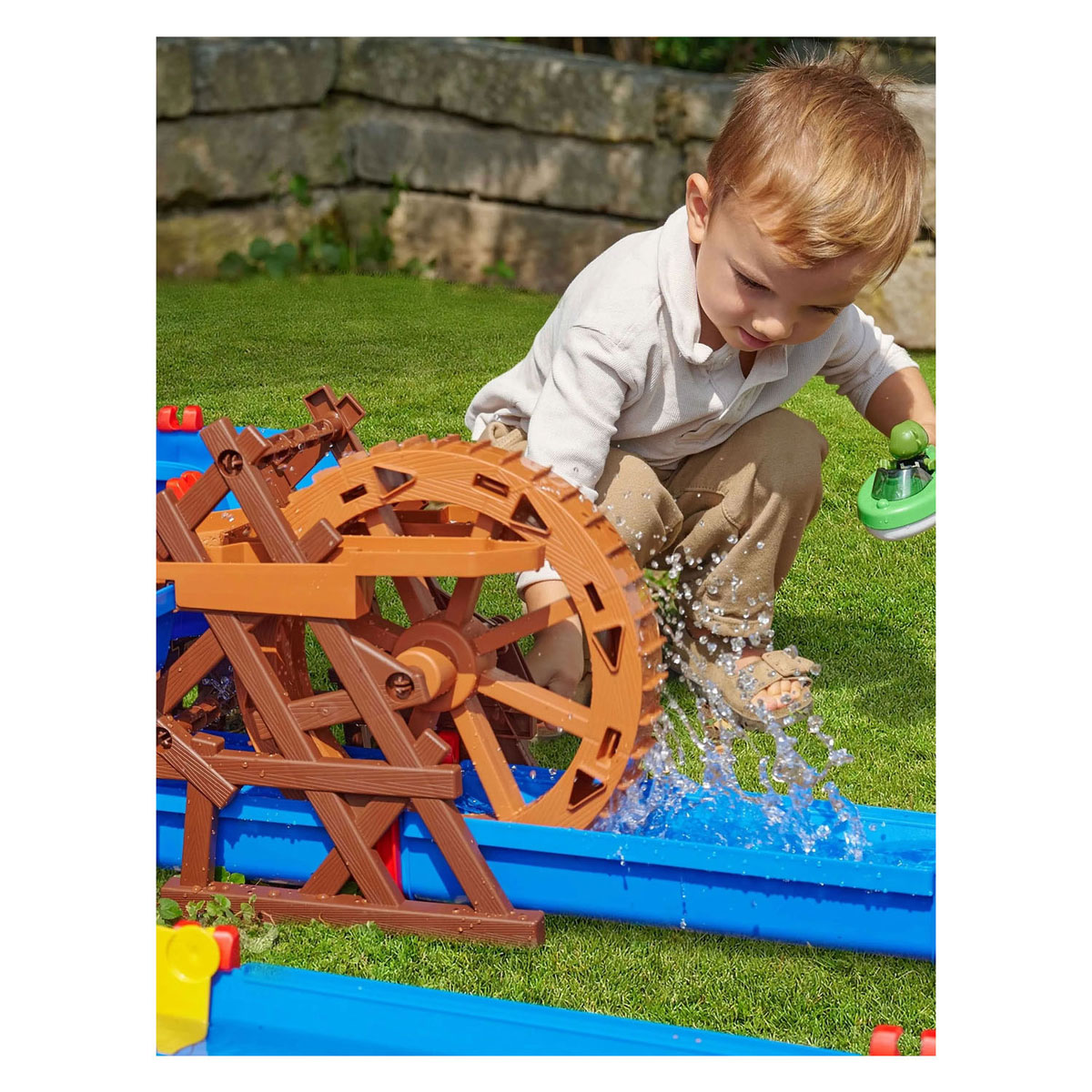 AquaPlay 1537 Waterspeelbaan Waterrad met 2 Boten