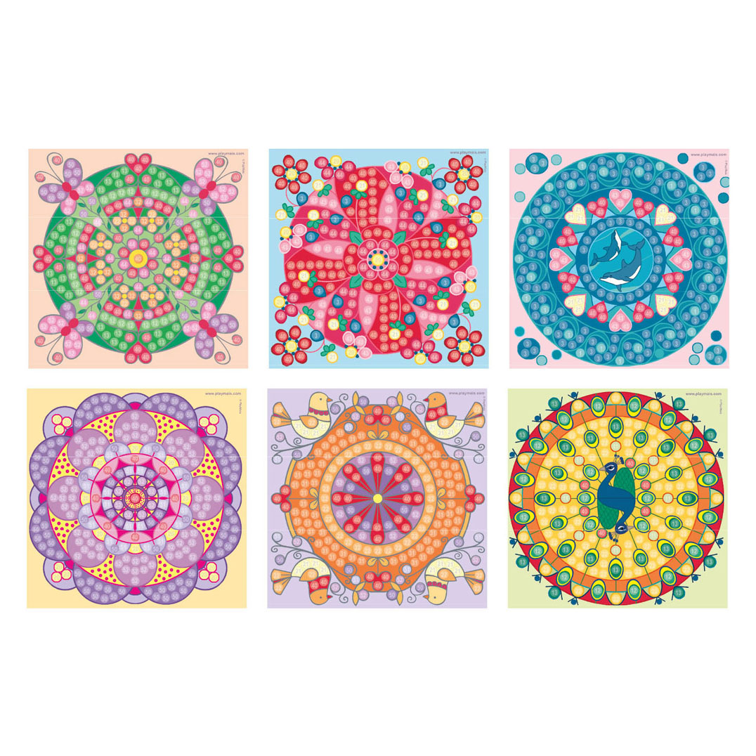 Mandalas mosaïques tendance Playmais (> 3 000 pièces)