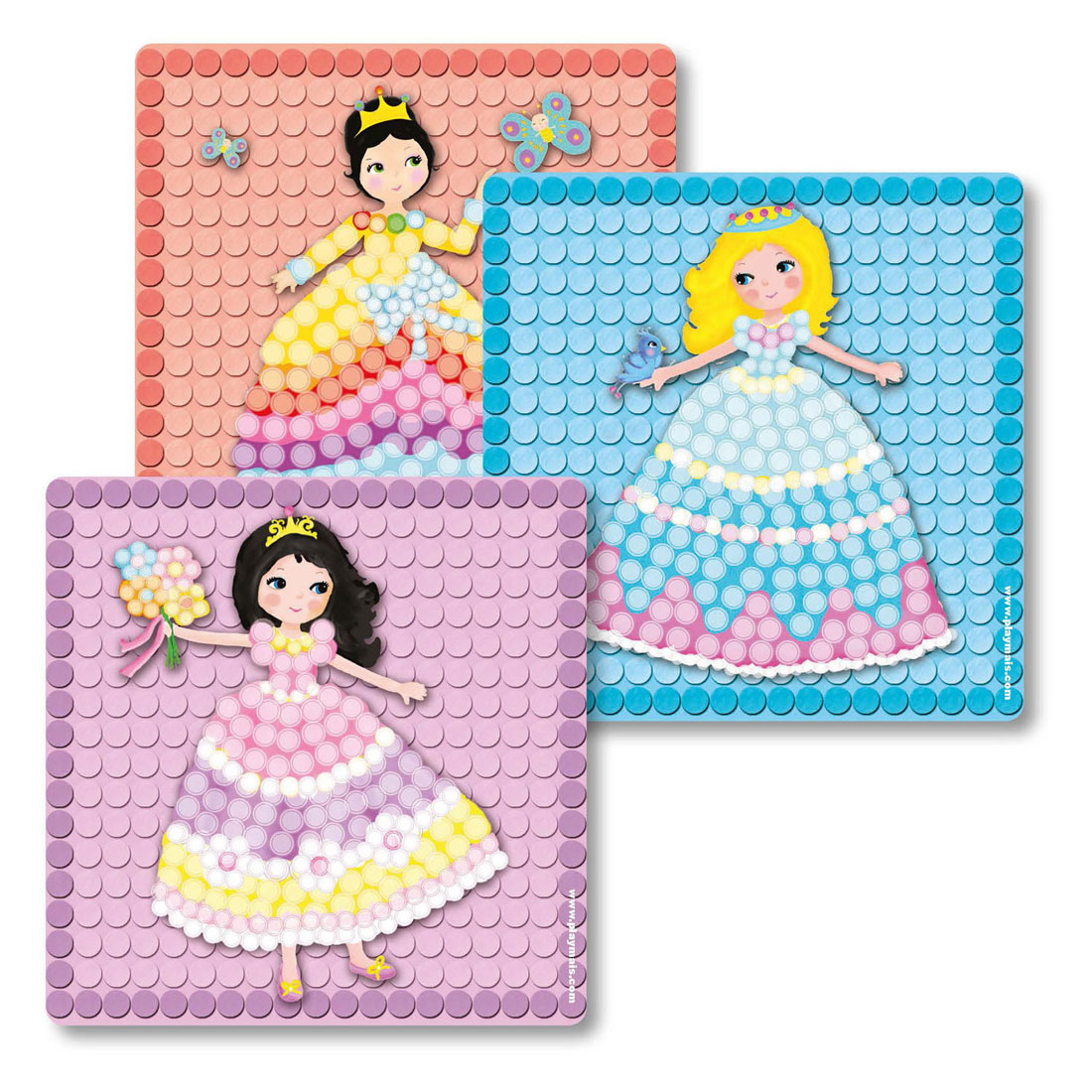 Les cartes mosaïque Playmais décorent la princesse