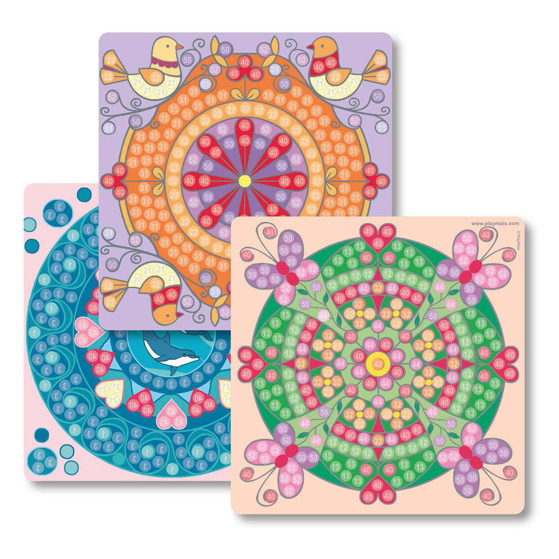 Les cartes mosaïque Playmais décorent un mandala tendance