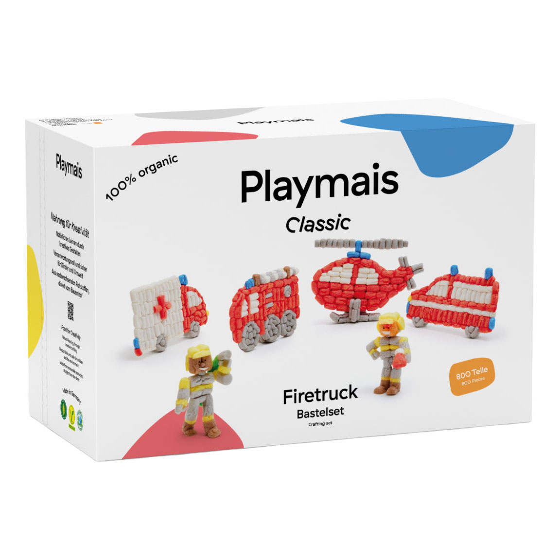 Brigade de pompiers classique Playmais - 800 pièces