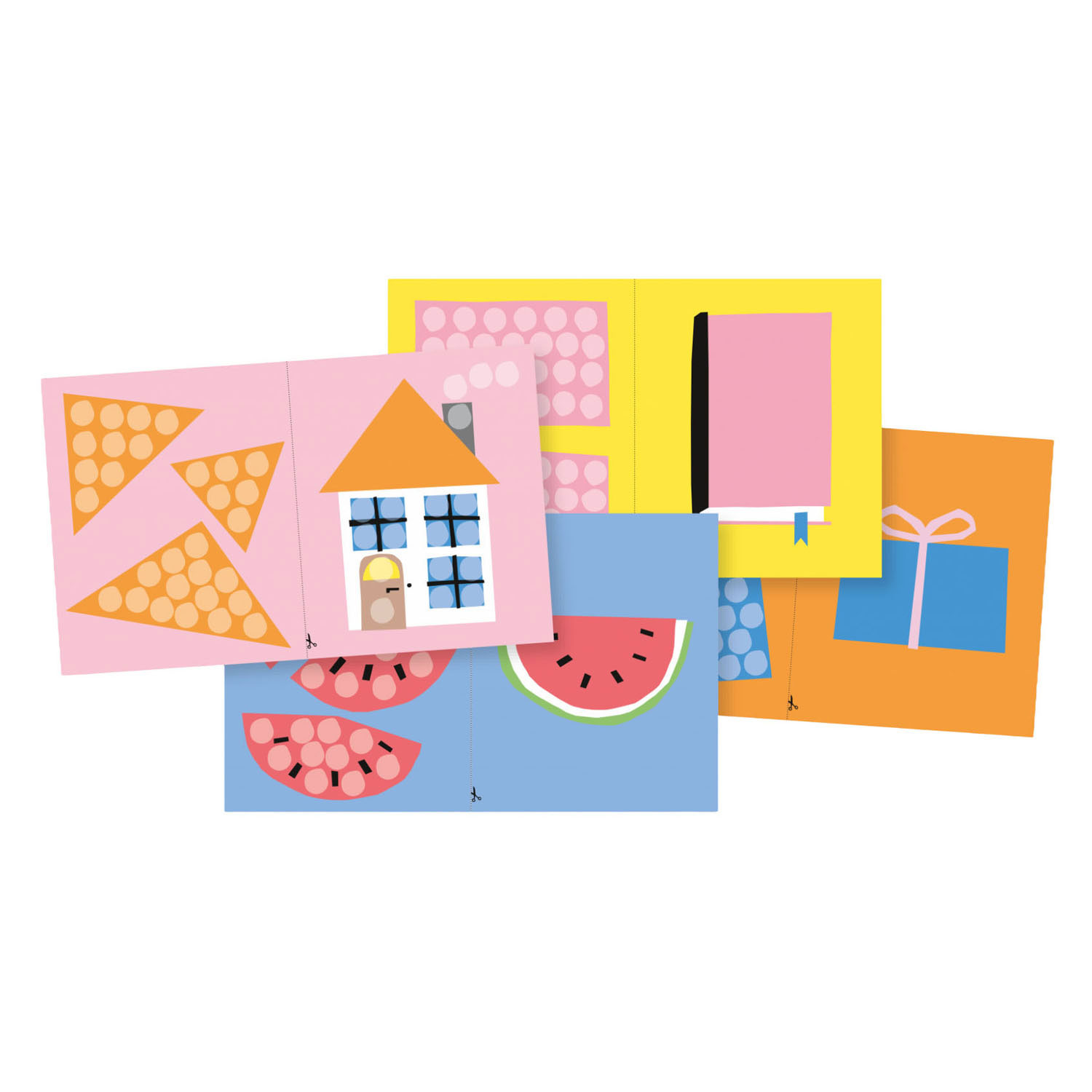 Cartes de formes et de couleurs à décorer PlayMais - 24 pièces.