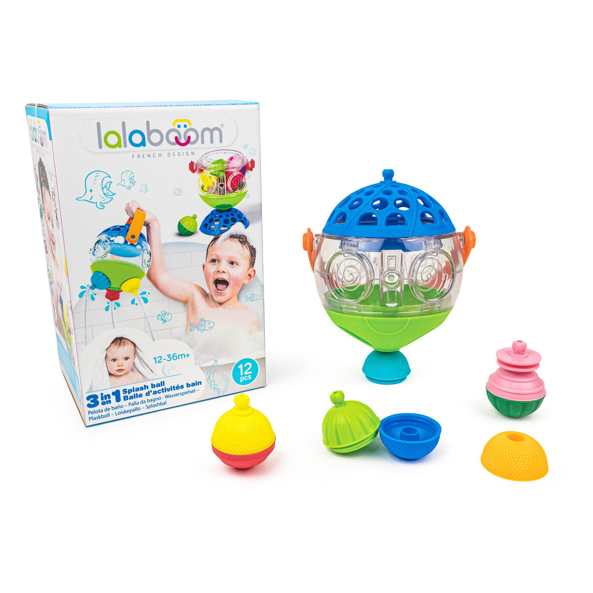 Lalaboom - Splash Ball et perles éducatives, 12pcs.