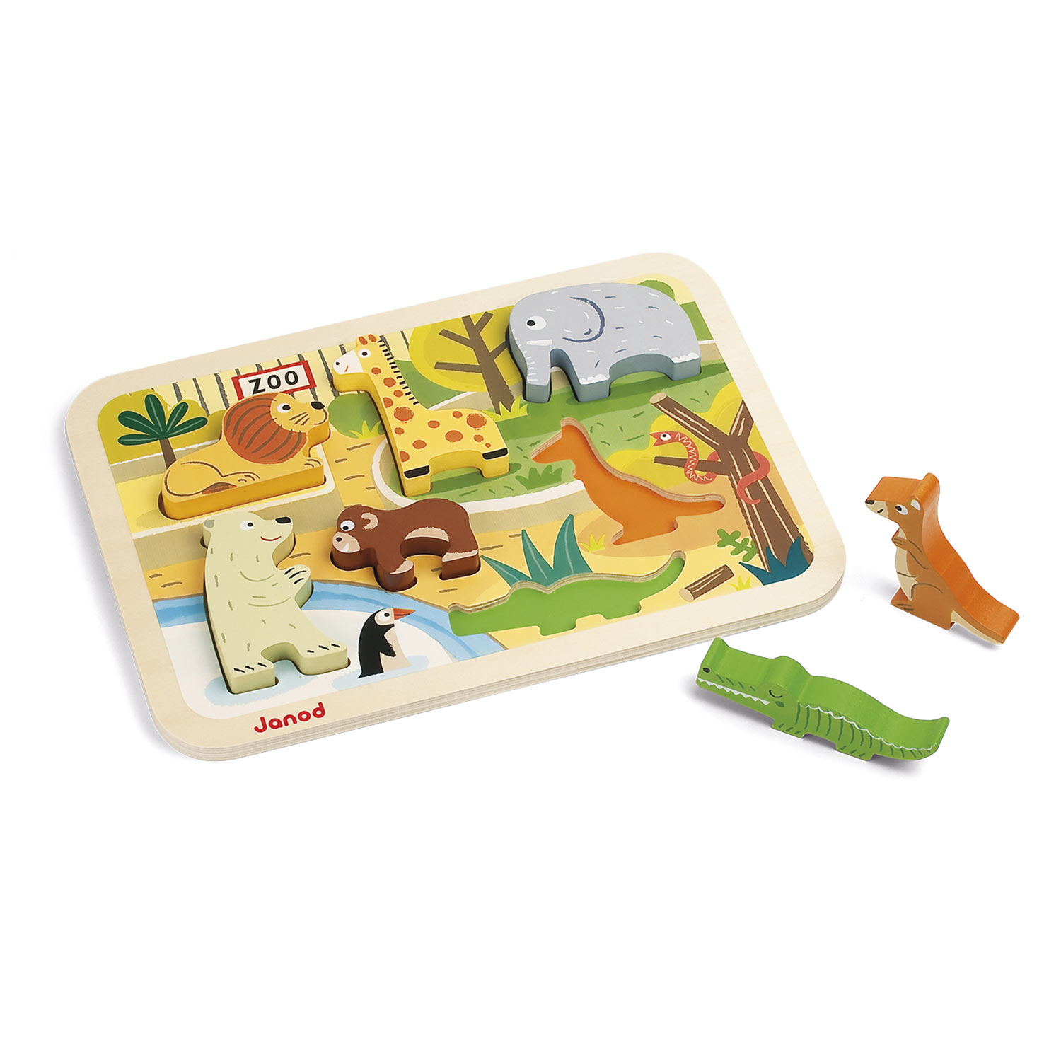 Janod Chunky Puzzel - Dierentuin