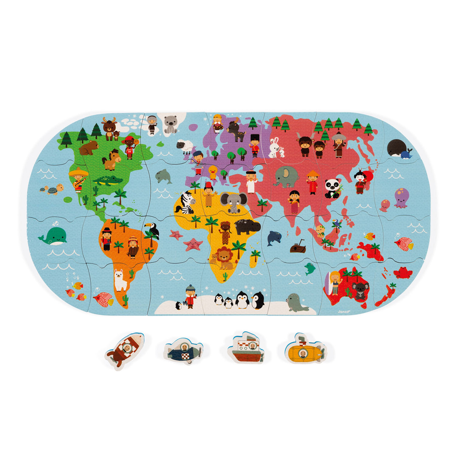 Jouets de bain Janod - Carte du monde