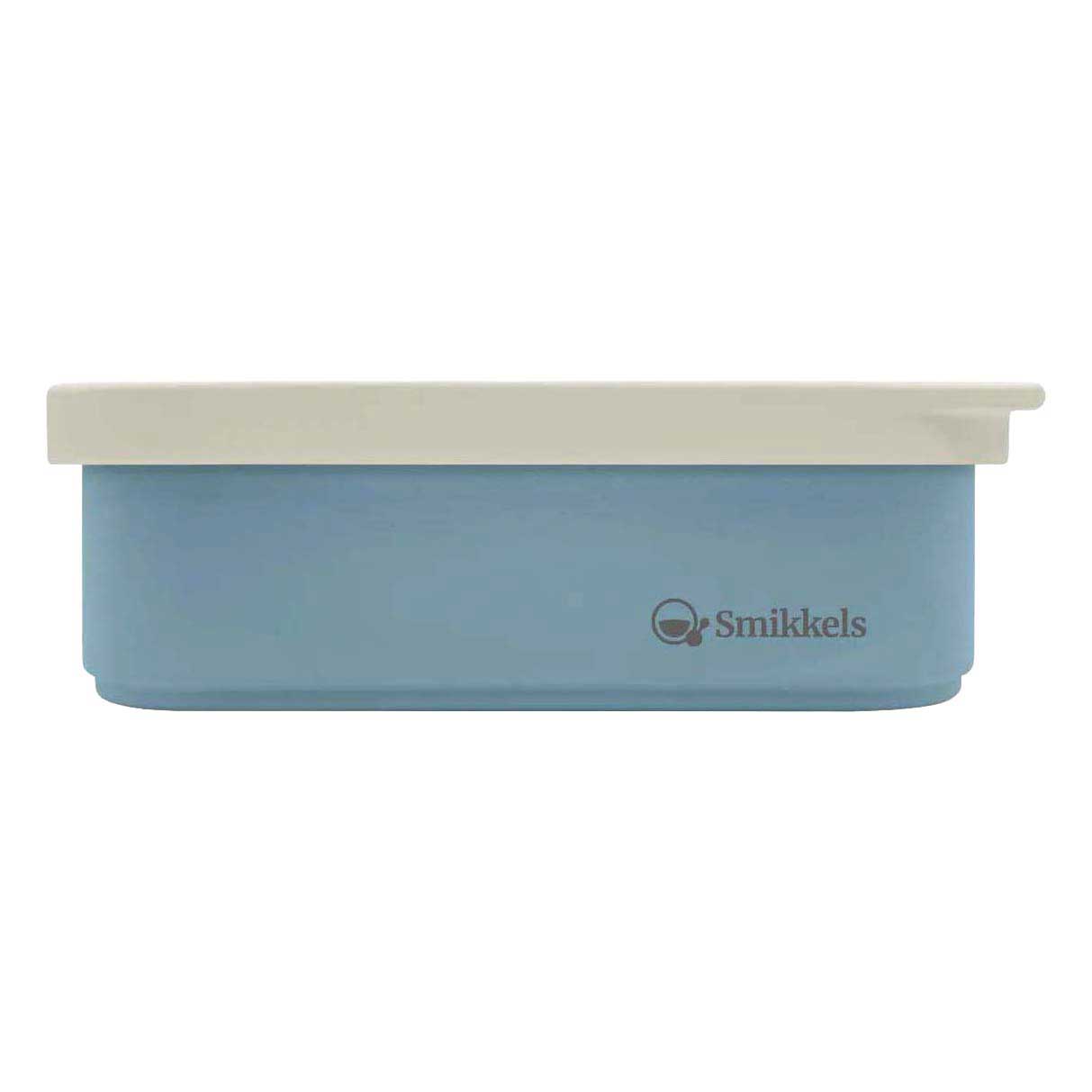 Smikkels RVS Broodtrommel met Siliconen Deksel 900ml - Blauw