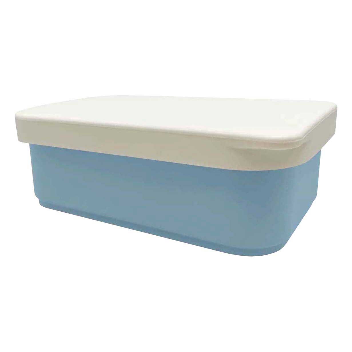 Smikkels RVS Broodtrommel met Siliconen Deksel 900ml - Blauw