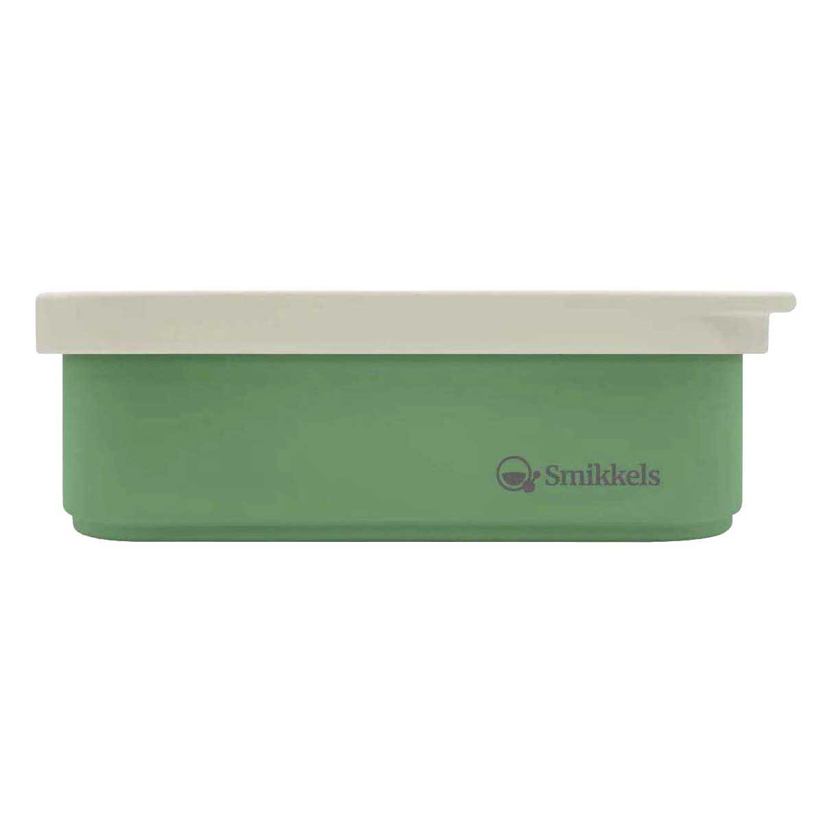 Smikkels RVS Broodtrommel met Siliconen Deksel 900ml - Groen