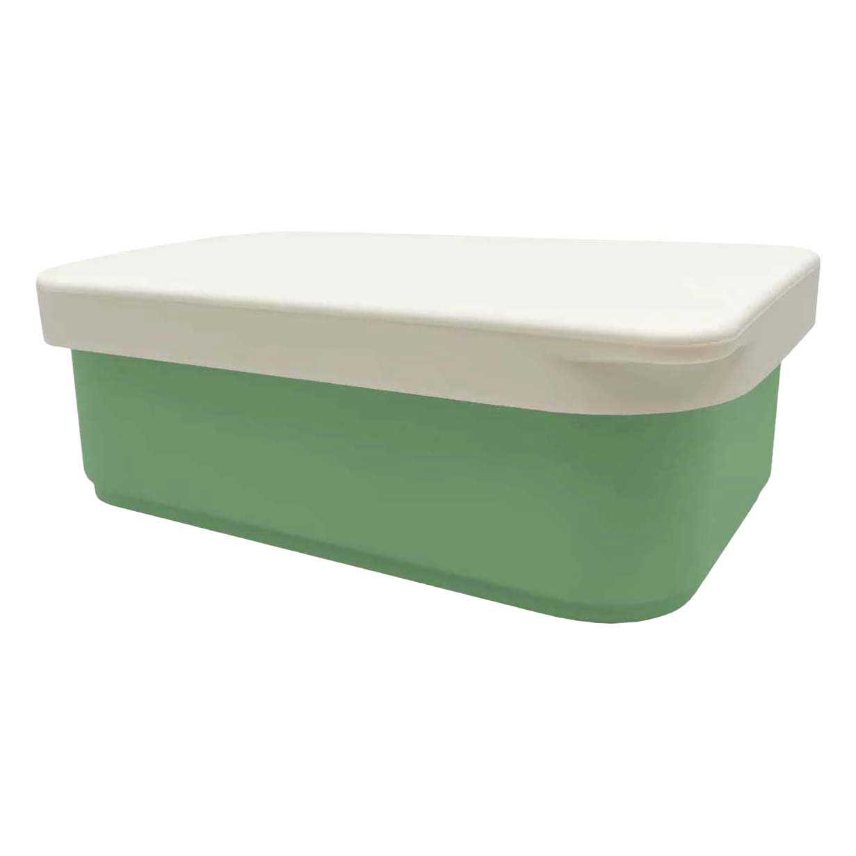 Smikkels RVS Broodtrommel met Siliconen Deksel 900ml - Groen