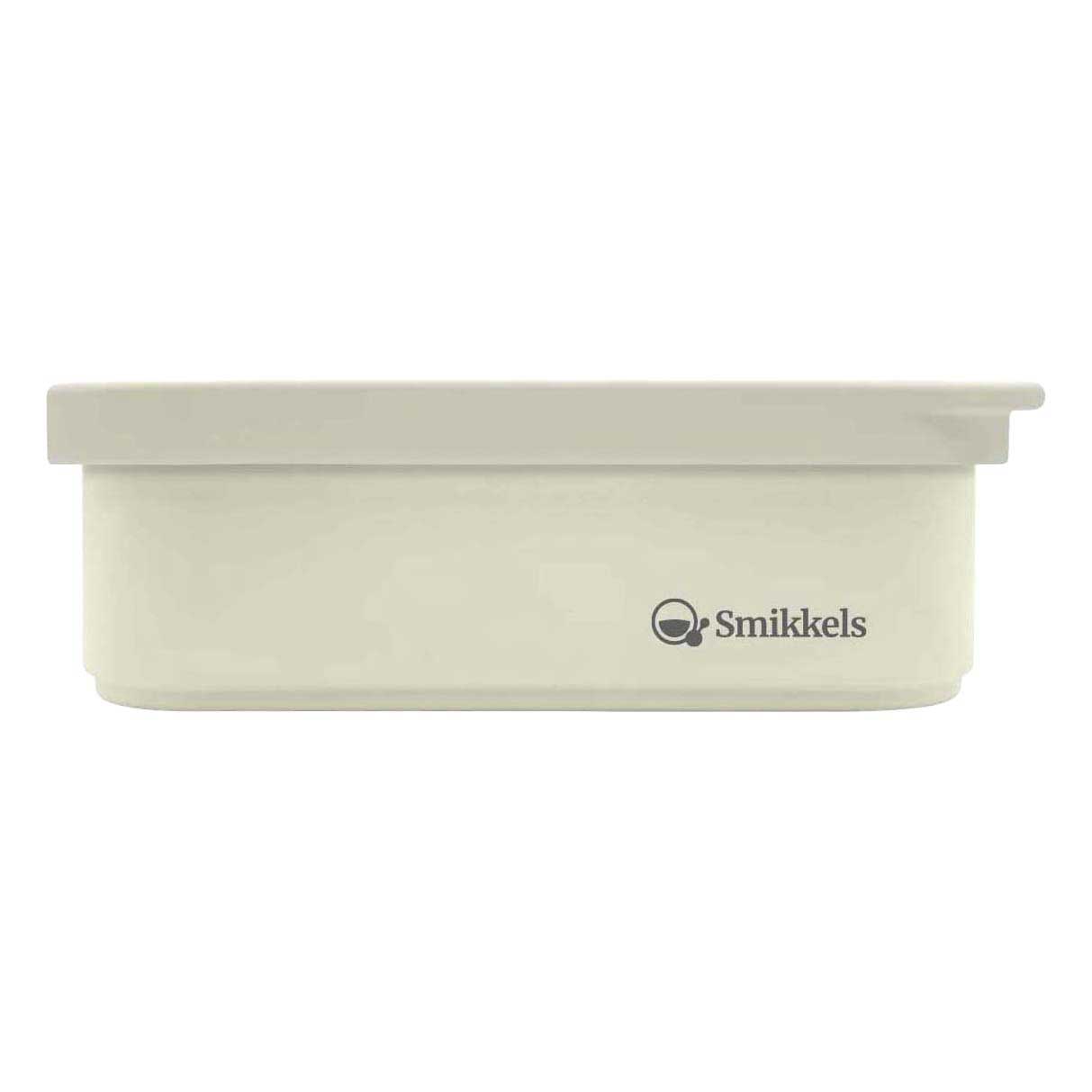 Smikkels RVS Broodtrommel met Siliconen Deksel 900ml - Wit