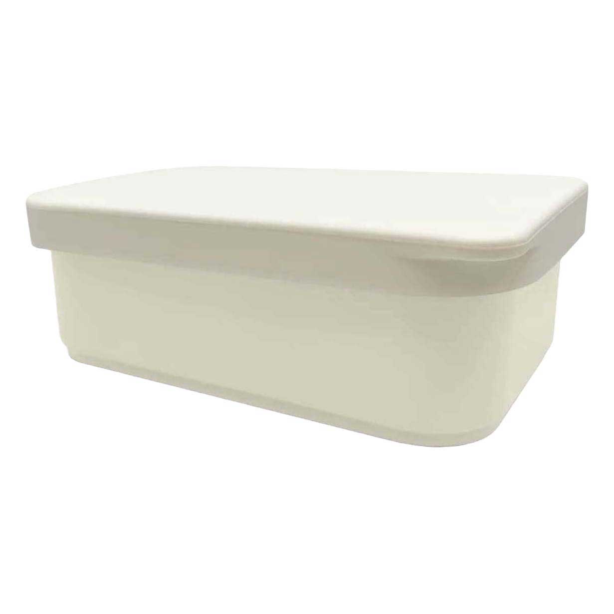 Smikkels RVS Broodtrommel met Siliconen Deksel 900ml - Wit
