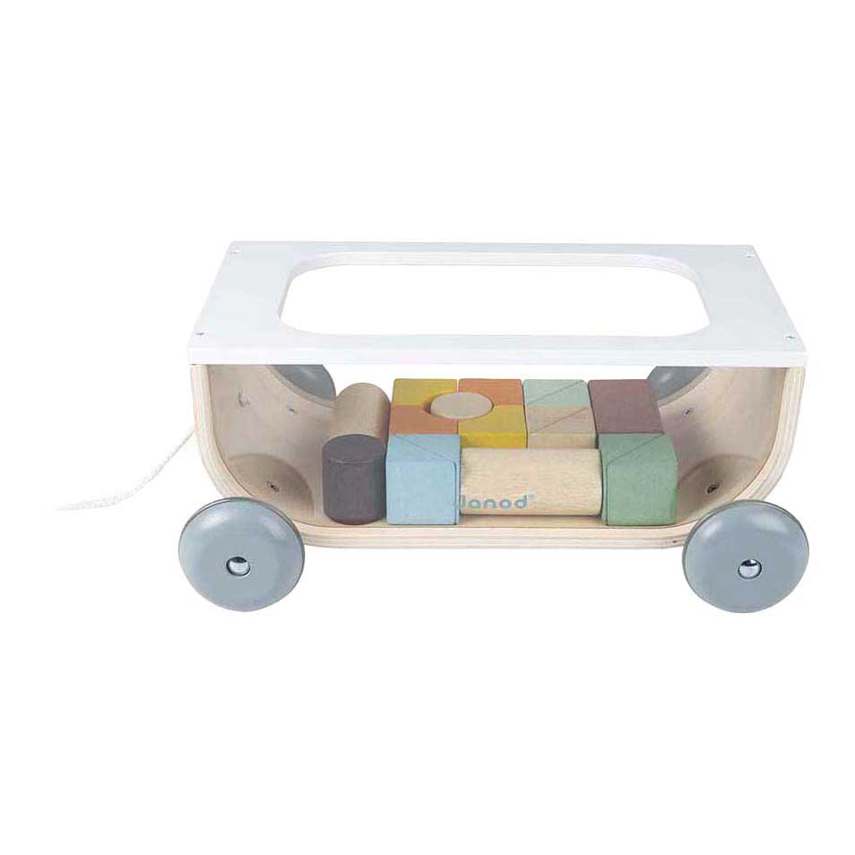 Janod Sweet Cocoon - Houten Blokkenkar - 18dlg.