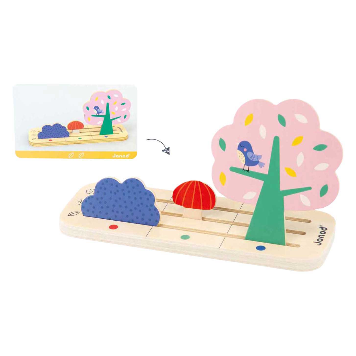 Janod Pedagogie - Vind Je Plaats in de Tuin van Hout - 21dlg.