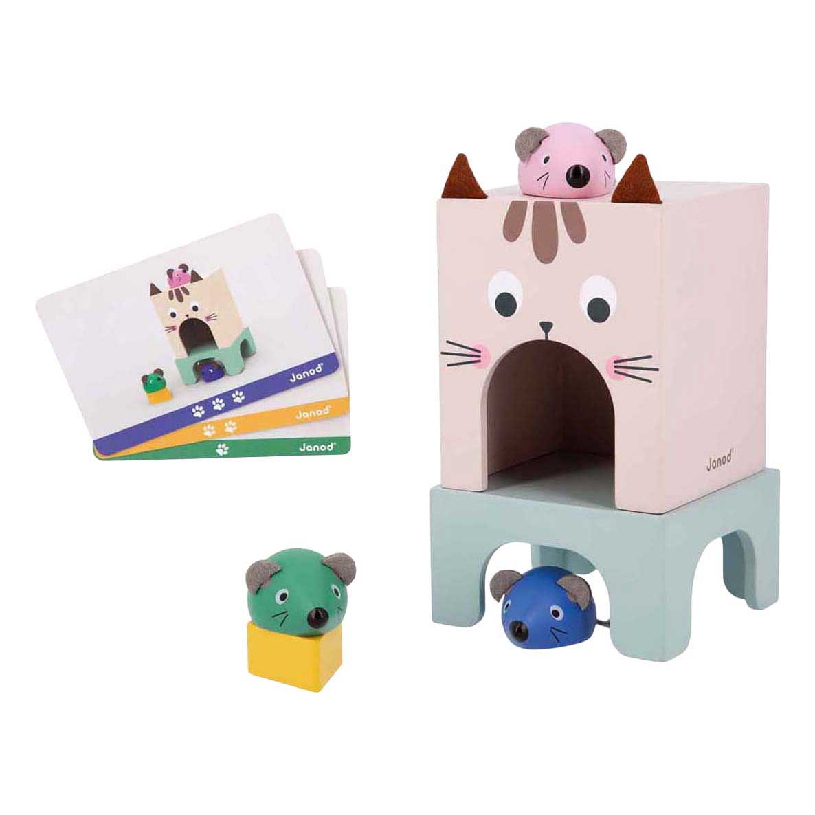 Janod Pédagogie - Trouve ta Place Chat et Souris des Bois - 17dlg.