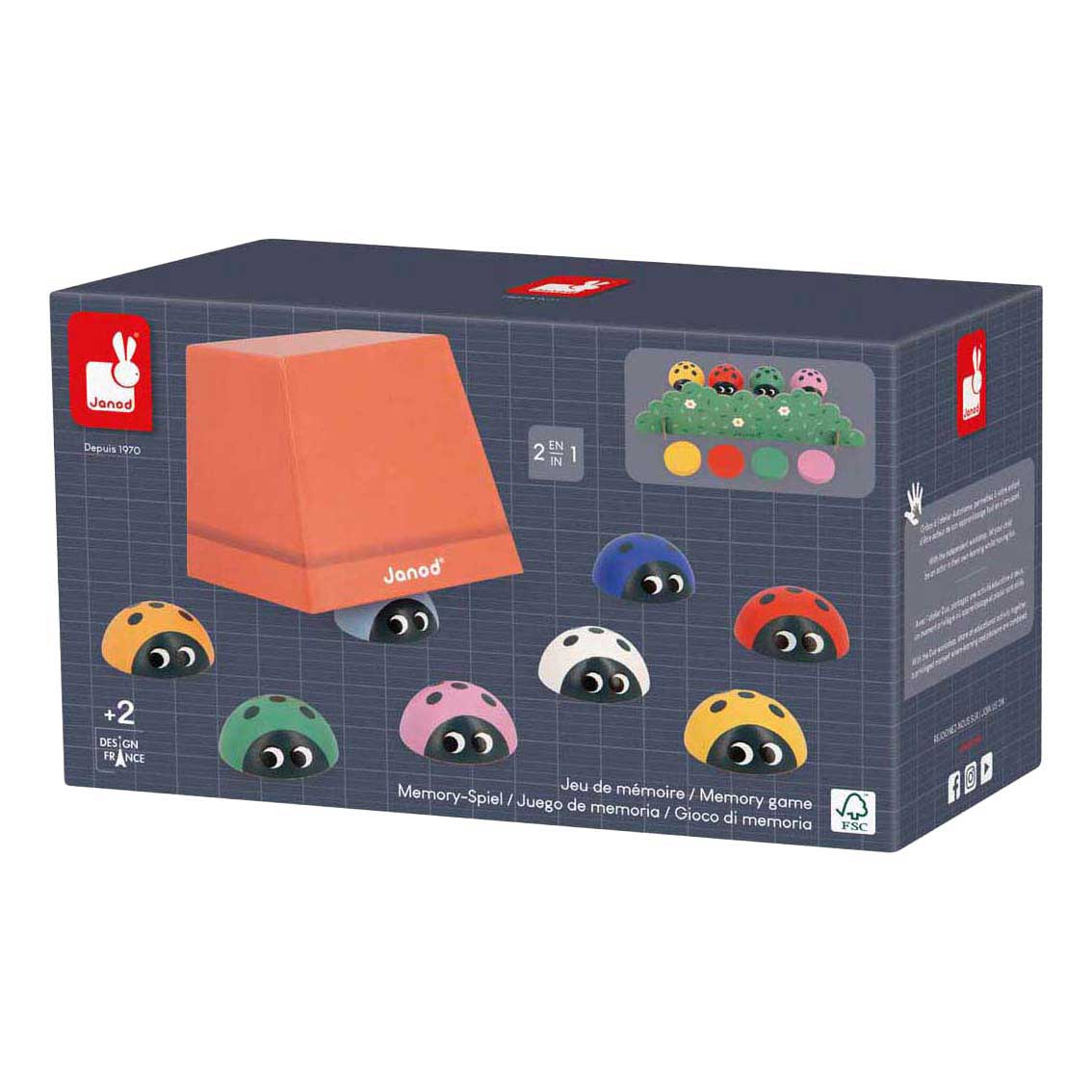 Jeu de mémoire Janod - Coccinelles en bois