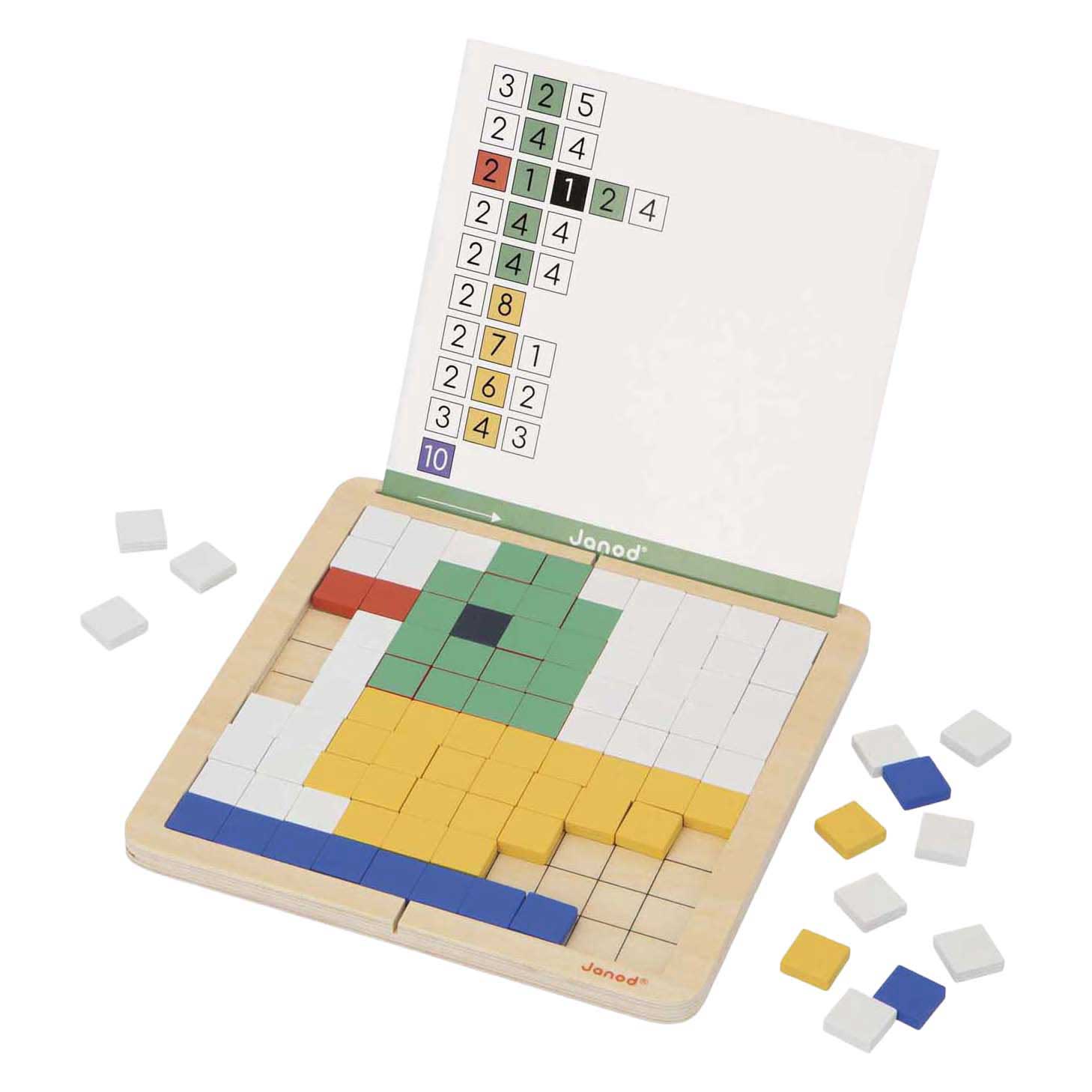 Janod Pedagogie - Houten Mozaiek Symetrie en Codetaal - 210dlg.