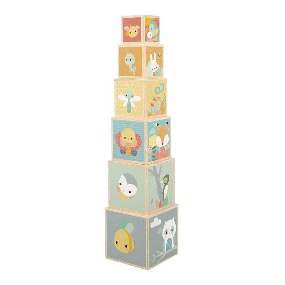 Janod Pure - Houten Blokkentoren - 6dlg.