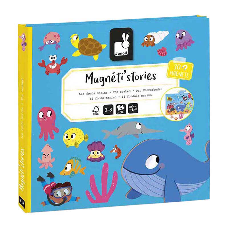 Janod Magneti Stories - Houten Zeedieren - 31dlg.